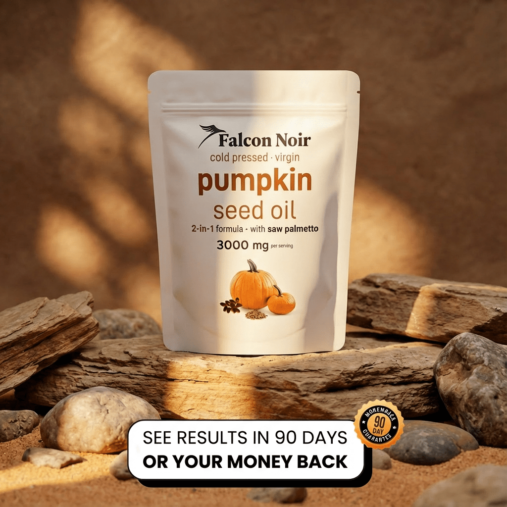 Falcon Noir™ Pumpkin Seed Oil Capsules for Men