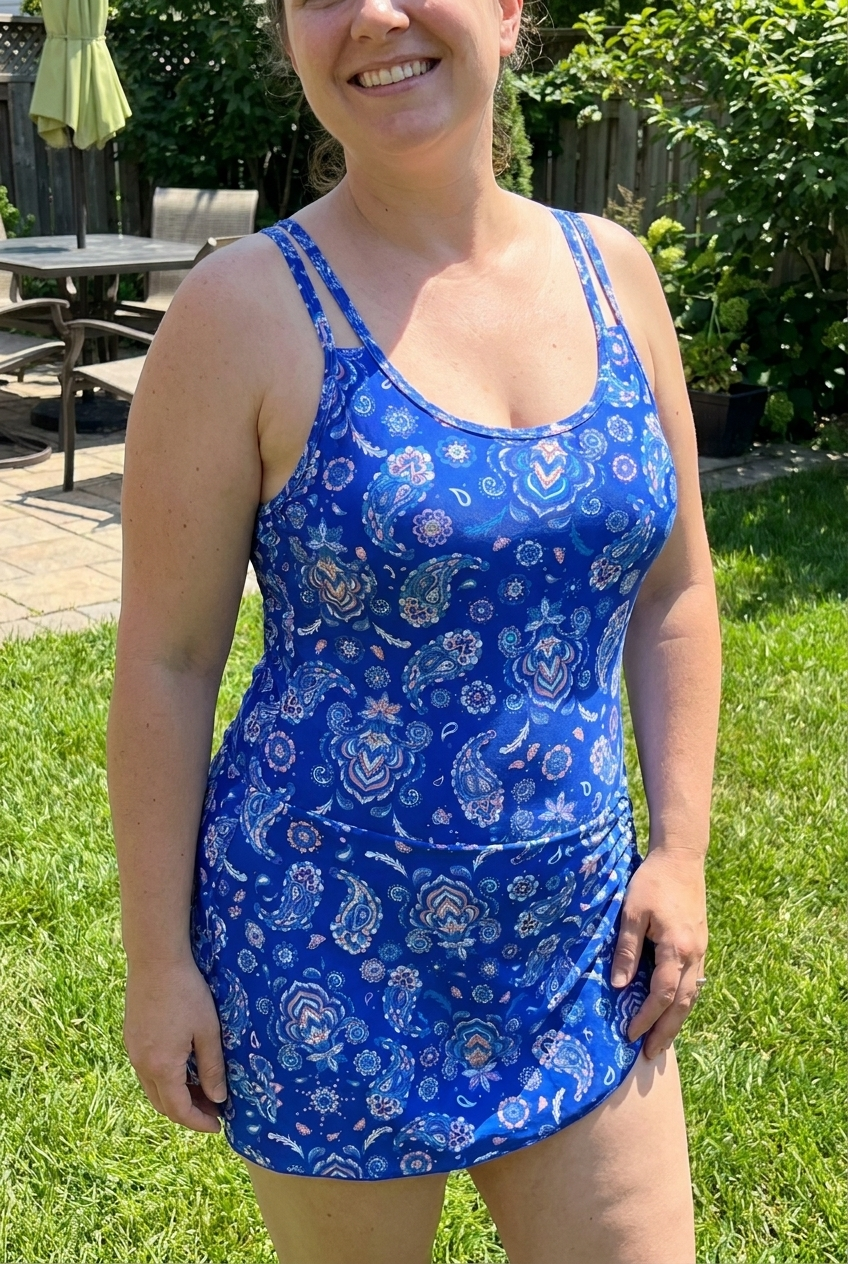 Falcon Noir™ Tummy Control Swimdress