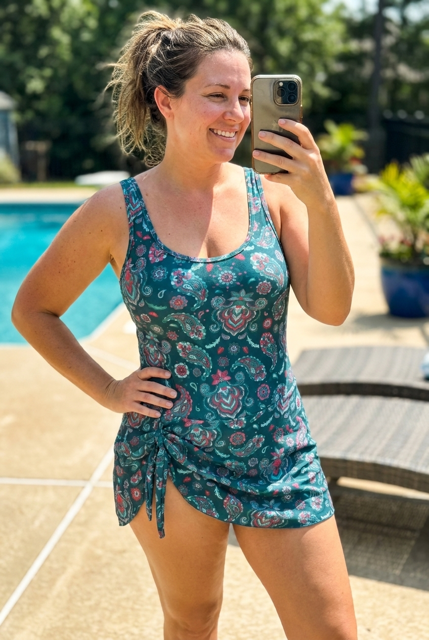 Falcon Noir™ Tummy Control Swimdress
