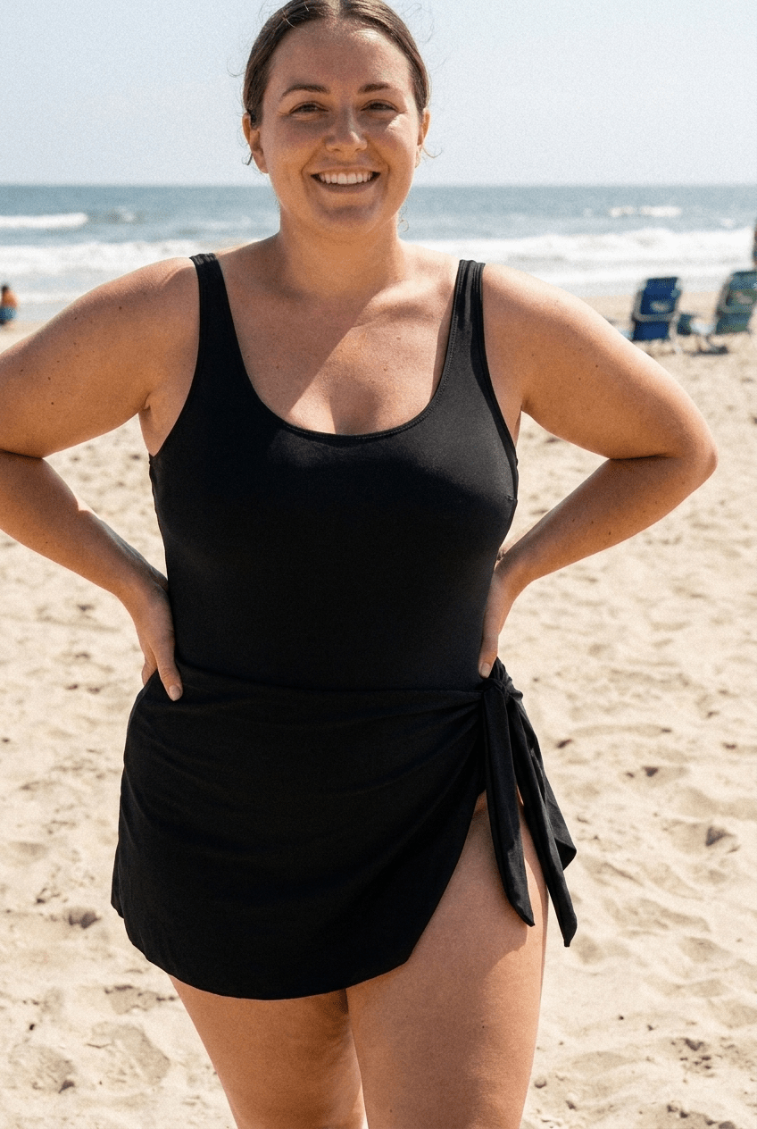 Falcon Noir™ Tummy Control Swimdress