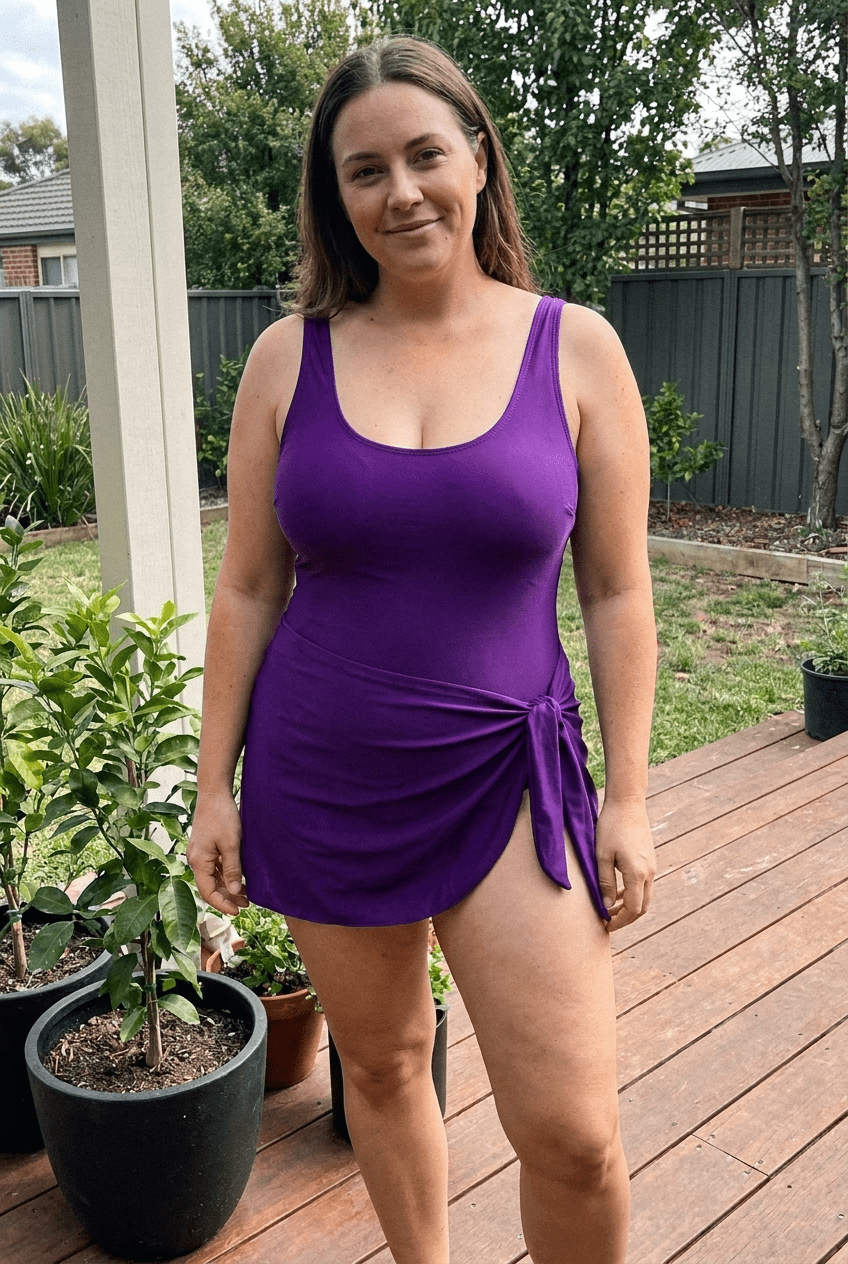 Falcon Noir™ Tummy Control Swimdress