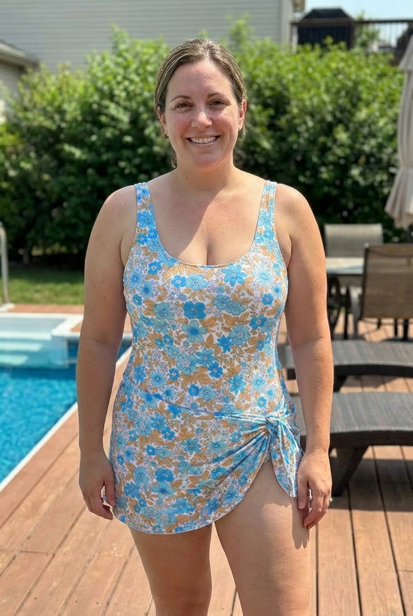 Falcon Noir™ Tummy Control Swimdress
