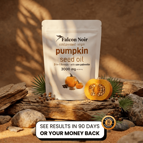 Falcon Noir™ Pumpkin Seed Oil Capsules for Men